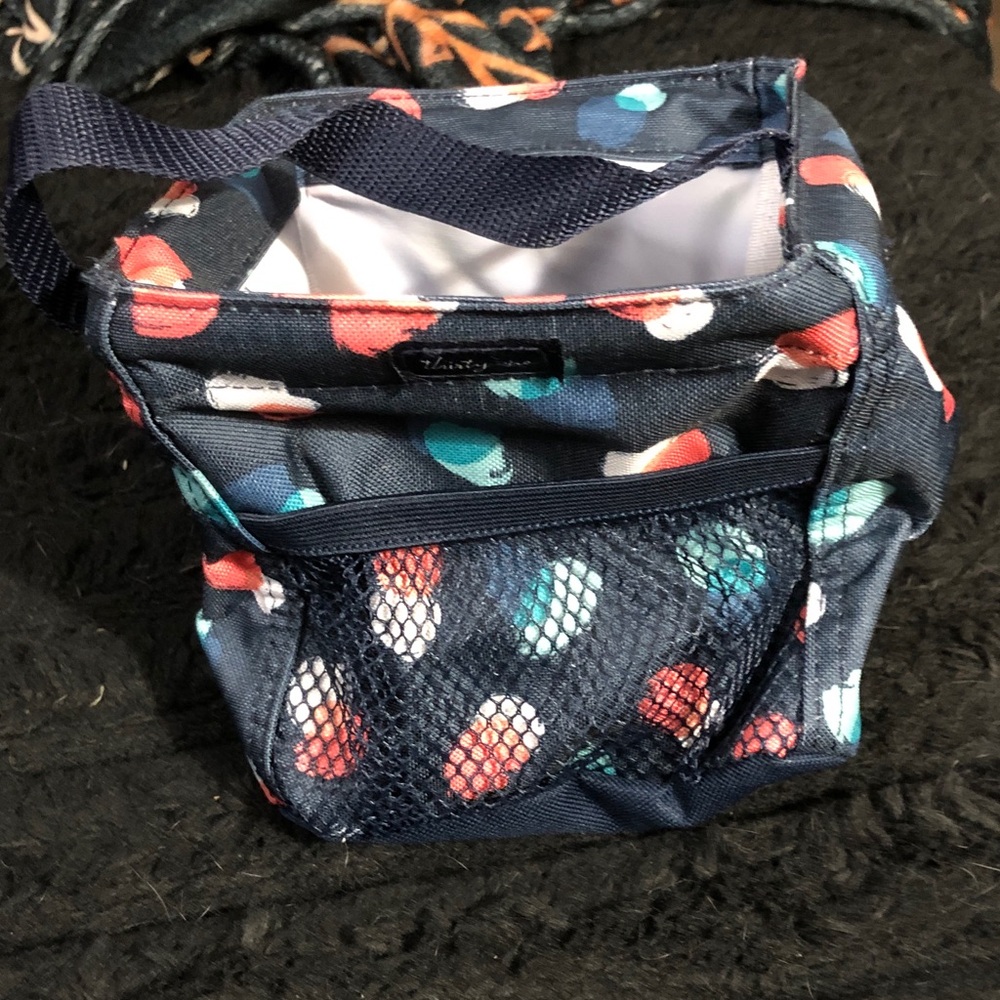 Thirty-One Navy Polka Dot Storage Bag